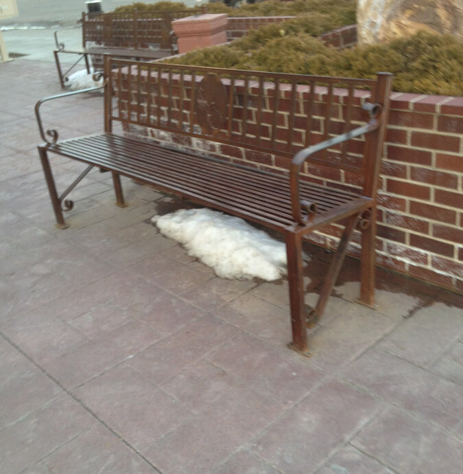 Custom-Iron Bench-with-Logo-of-Choice