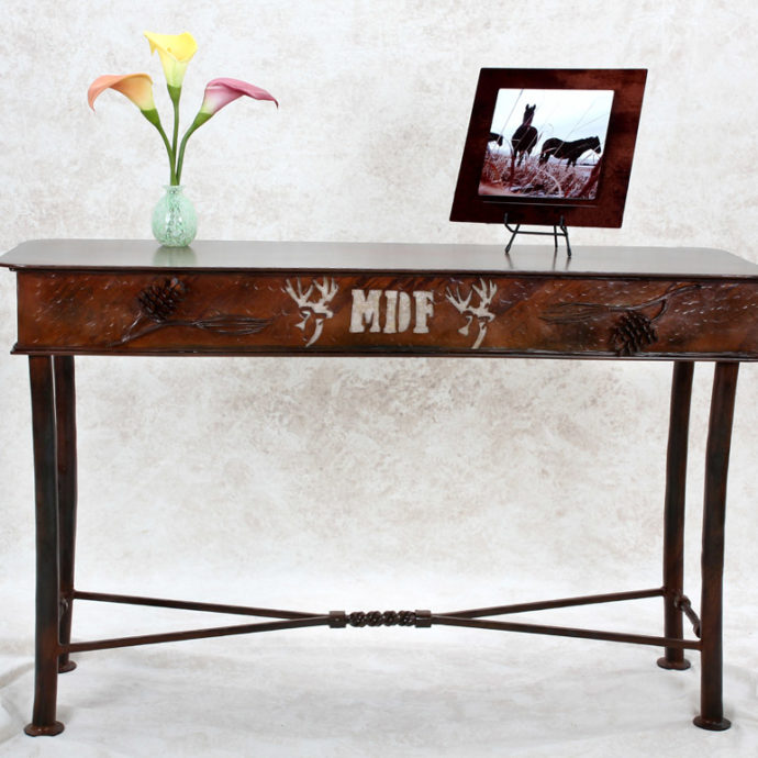 Iron Top Accent Table