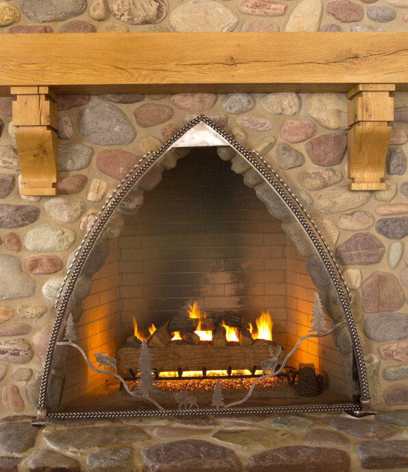 Mountain Wilderness Fireplace Screen