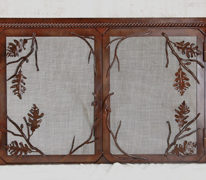 Oak Leaf Fireplace Screen