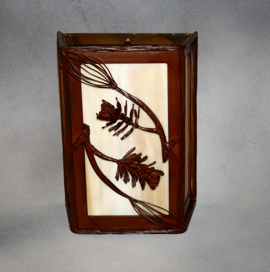 Pine Cone And Branch Wall Sconce