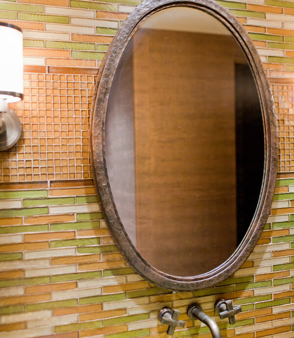 Textured Oval Mirror